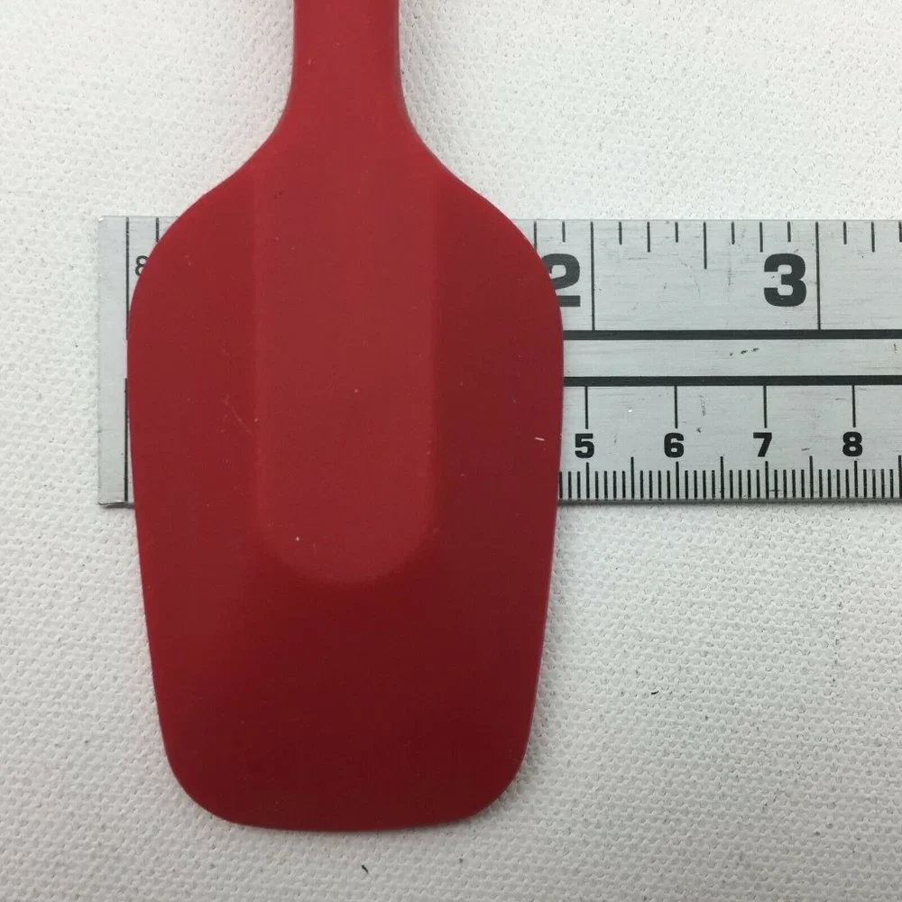 Mini Red Silicone Spatula and Tongs Kitchen Utensils Set of 2 Spoonula